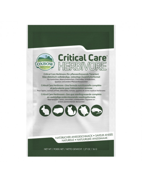 Papilla de Cuidados Intensivos para Hervíboros OXBOW Critical Care 36gr